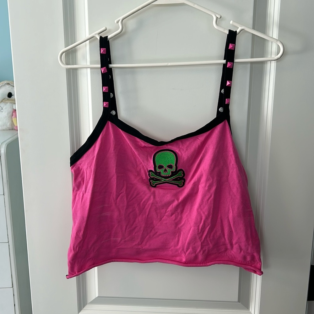 Dolls Kill/Current Mood Studded Skull Tank
